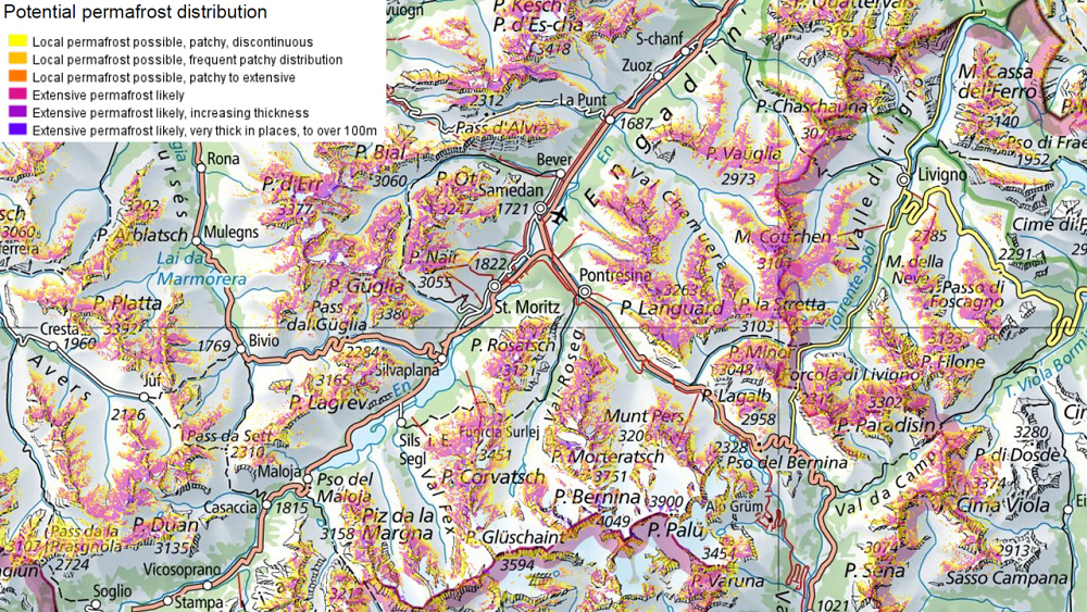 Graphic permafrost distribution